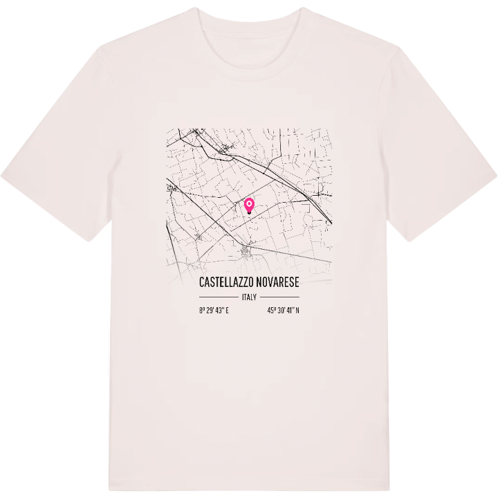 Castellazzo Novarese map t-shirt – t-shirt from PinShirt