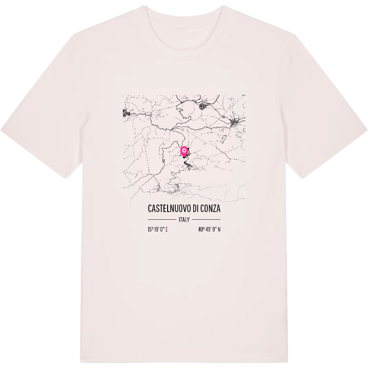 Castelnuovo di Conza map t-shirt – t-shirt from PinShirt