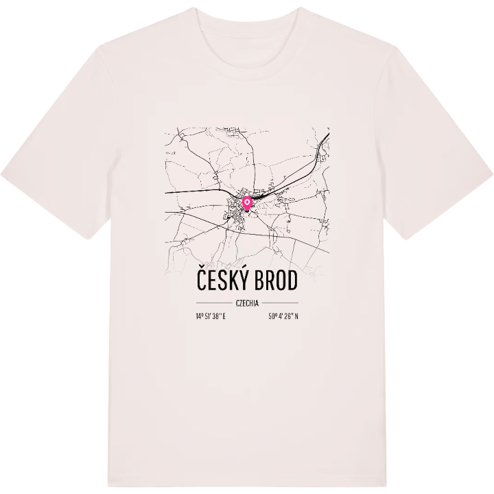 Český Brod map t-shirt – t-shirt from PinShirt
