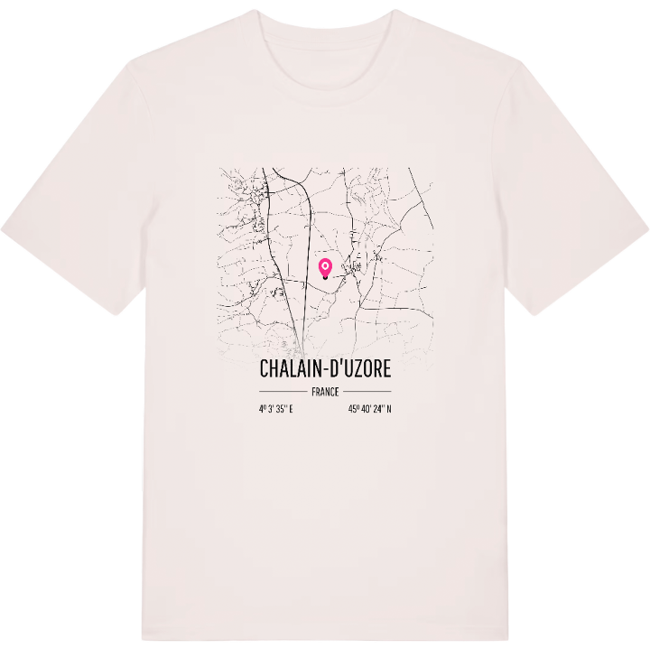 Chalain-d'Uzore map t-shirt – t-shirt from PinShirt