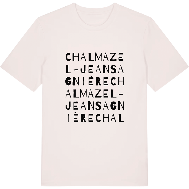 Chalmazel-Jeansagnière wordplay t-shirt – t-shirt from PinShirt