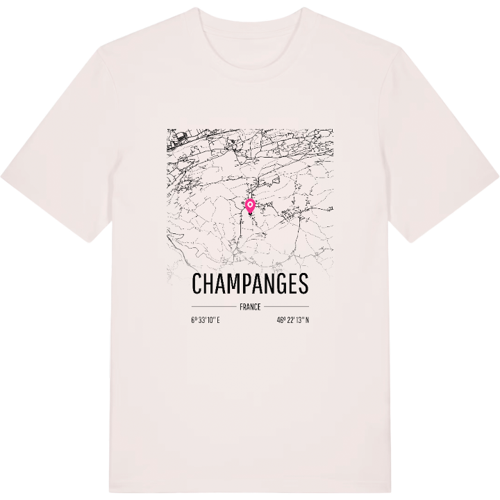 Champanges map t-shirt – t-shirt from PinShirt