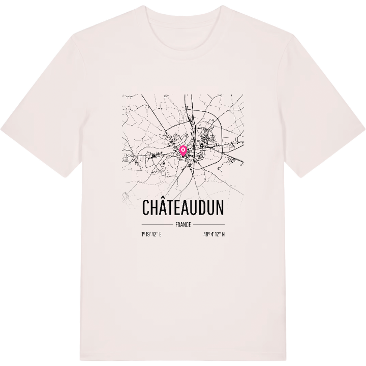 Châteaudun map t-shirt – t-shirt from PinShirt