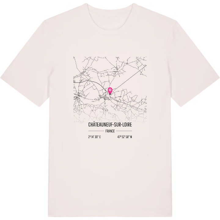 Châteauneuf-sur-Loire map t-shirt – t-shirt from PinShirt