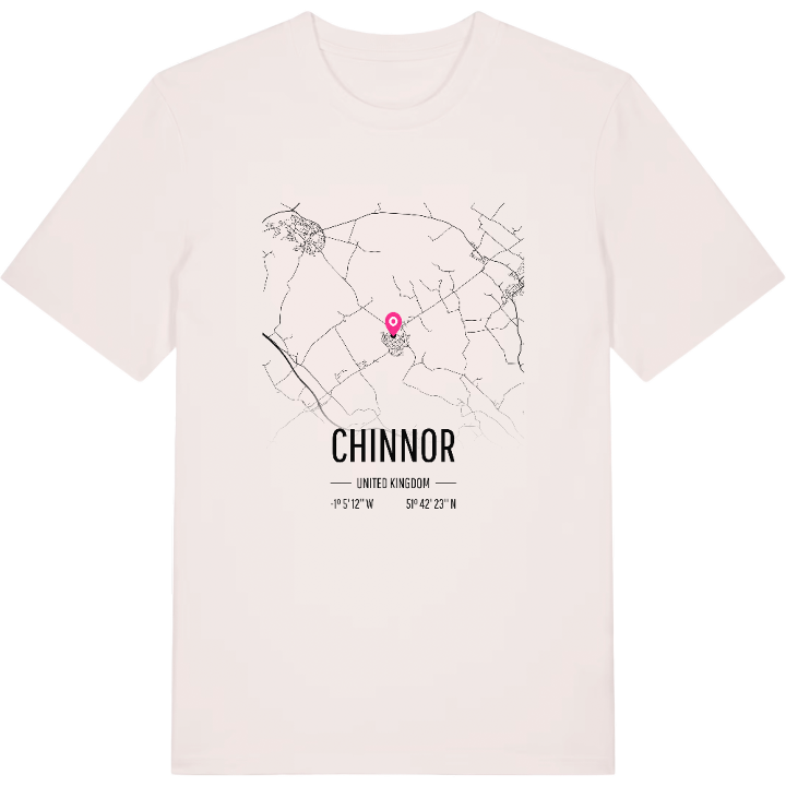Chinnor map t-shirt – t-shirt from PinShirt