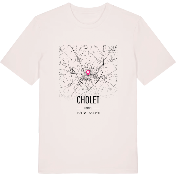 Cholet map t-shirt – t-shirt from PinShirt