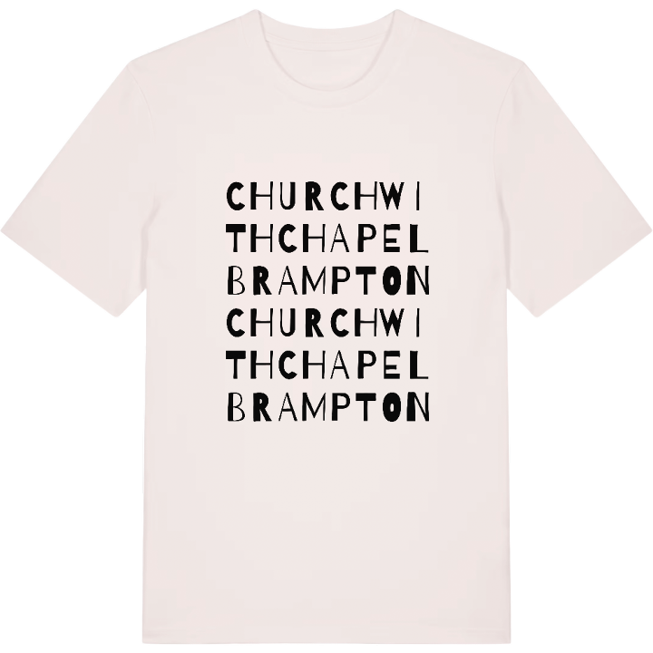 Church with Chapel Brampton wordplay t-shirt – t-shirt from PinShirt