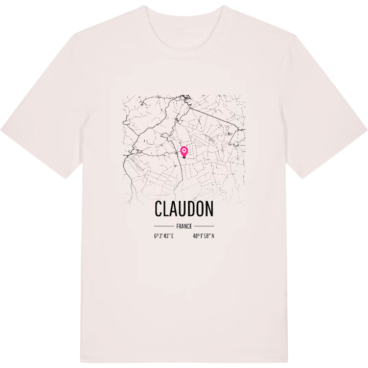 Claudon map t-shirt – t-shirt from PinShirt