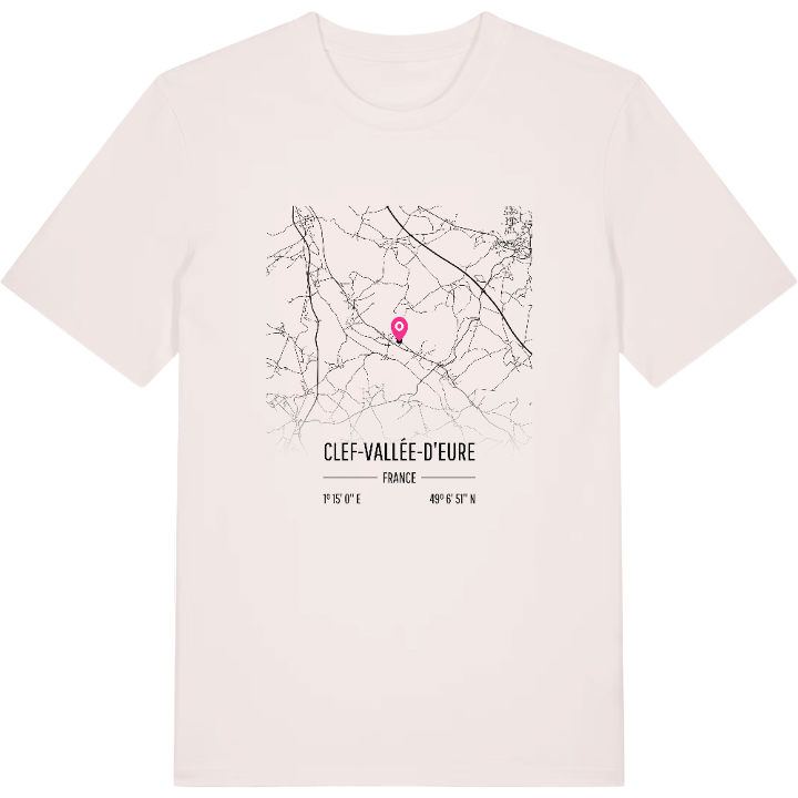 Clef-Vallée-d'Eure map t-shirt – t-shirt from PinShirt