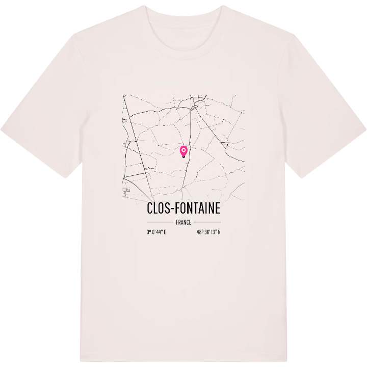 Clos-Fontaine map t-shirt – t-shirt from PinShirt