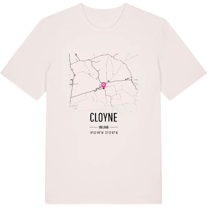 Cloyne map t-shirt – t-shirt from PinShirt