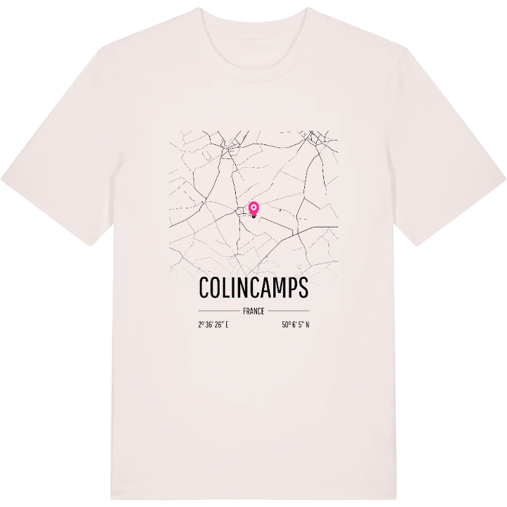 Colincamps map t-shirt – t-shirt from PinShirt