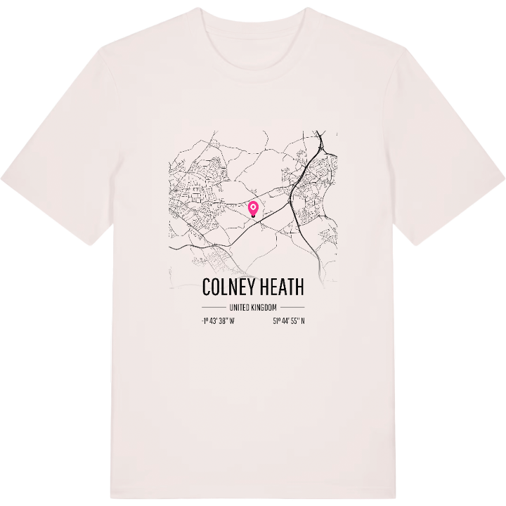 Colney Heath map t-shirt – t-shirt from PinShirt
