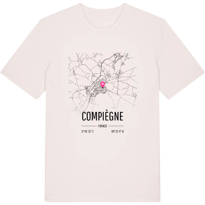 Compiègne map t-shirt – t-shirt from PinShirt