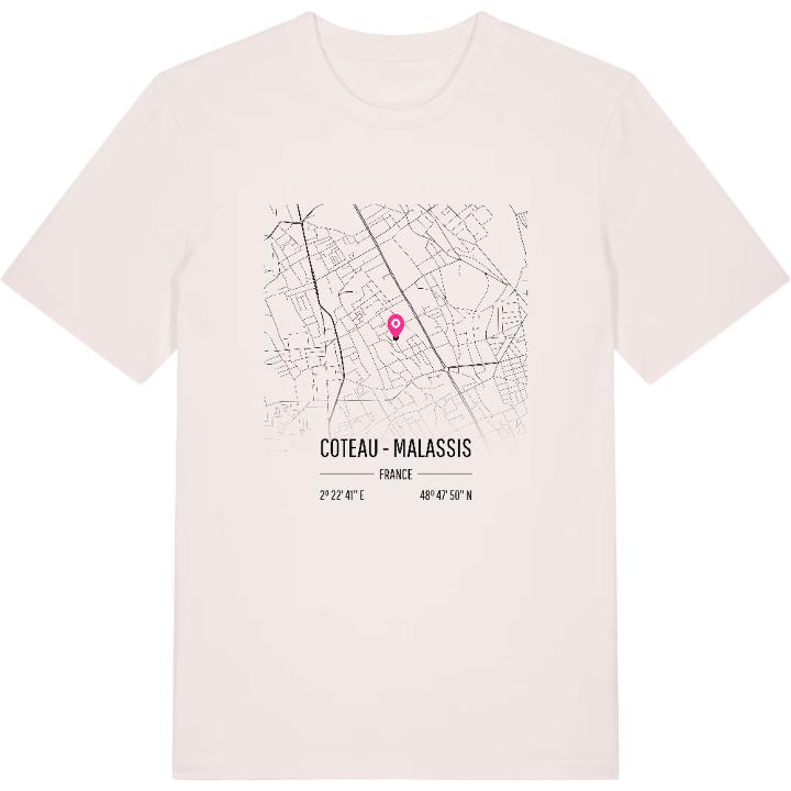 Coteau - Malassis map t-shirt – t-shirt from PinShirt