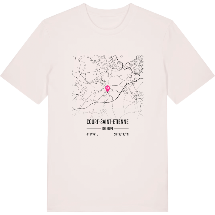 Court-Saint-Etienne map t-shirt – t-shirt from PinShirt