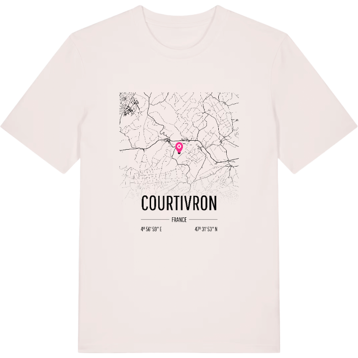 Courtivron map t-shirt – t-shirt from PinShirt