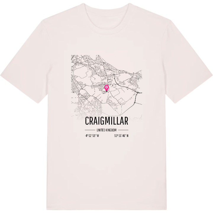 Craigmillar map t-shirt – t-shirt from PinShirt