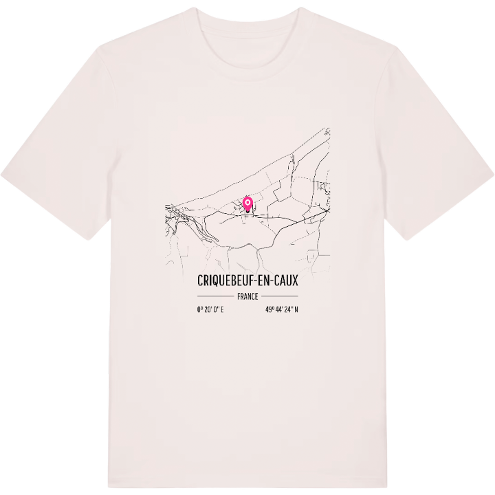 Criquebeuf-en-Caux map t-shirt – t-shirt from PinShirt