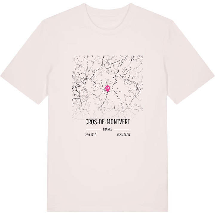 Cros-de-Montvert map t-shirt – t-shirt from PinShirt
