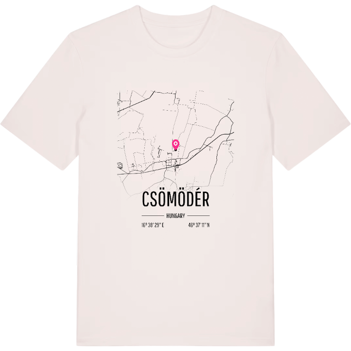 Csömödér map t-shirt – t-shirt from PinShirt