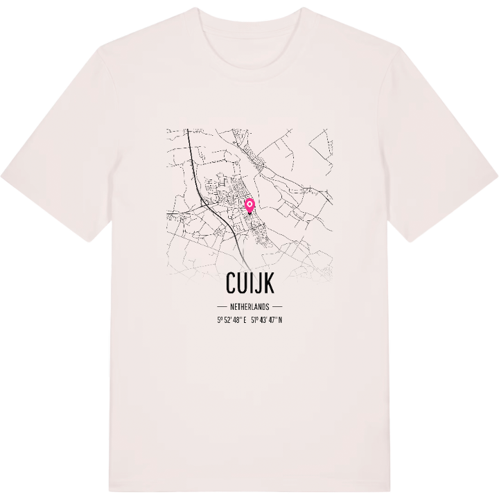 Cuijk map t-shirt – t-shirt from PinShirt