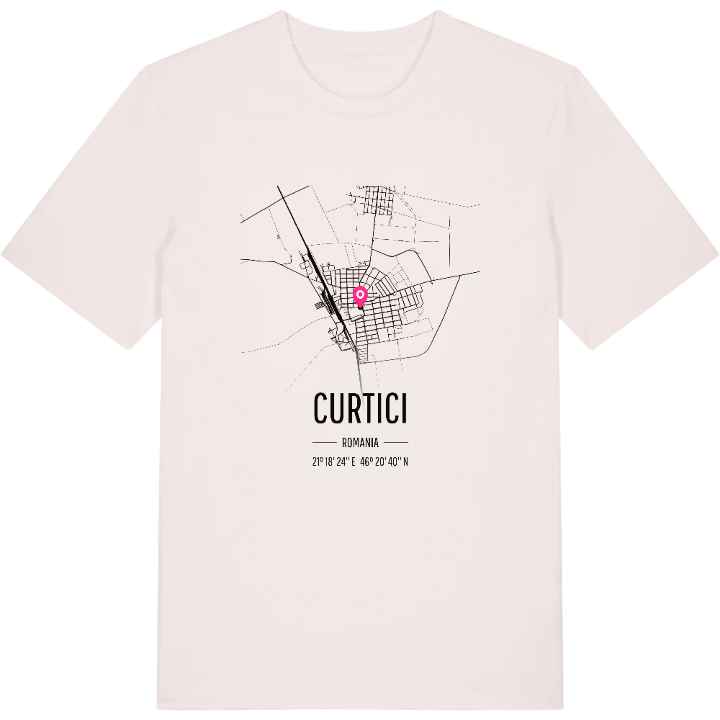 Curtici map t-shirt – t-shirt from PinShirt