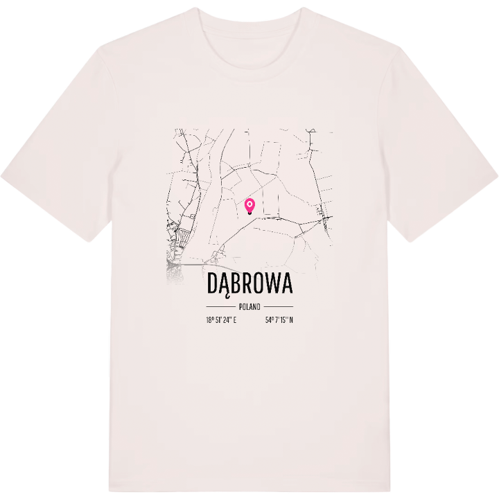 Dąbrowa map t-shirt – t-shirt from PinShirt