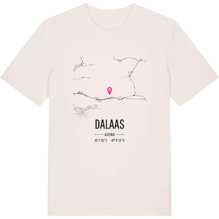 Dalaas map t-shirt – t-shirt from PinShirt