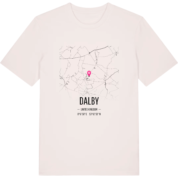 Dalby map t-shirt – t-shirt from PinShirt