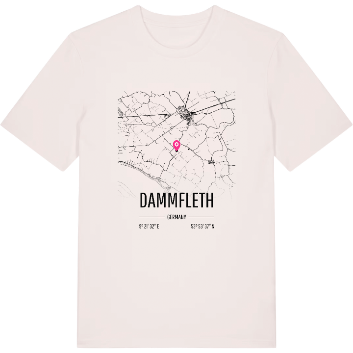 Dammfleth map t-shirt – t-shirt from PinShirt