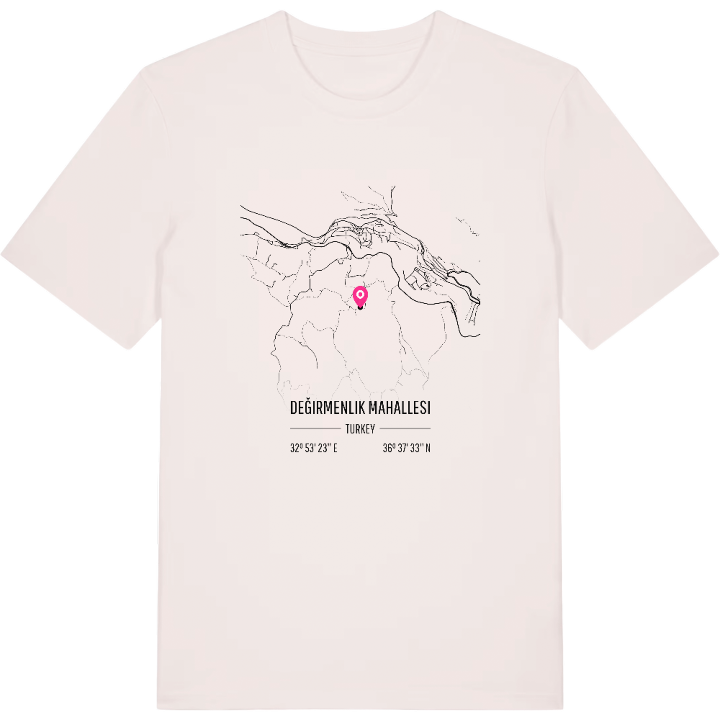 Değirmenlik Mahallesi map t-shirt – t-shirt from PinShirt