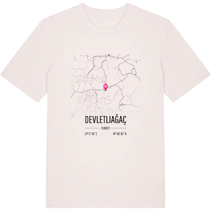 Devletliağaç map t-shirt – t-shirt from PinShirt
