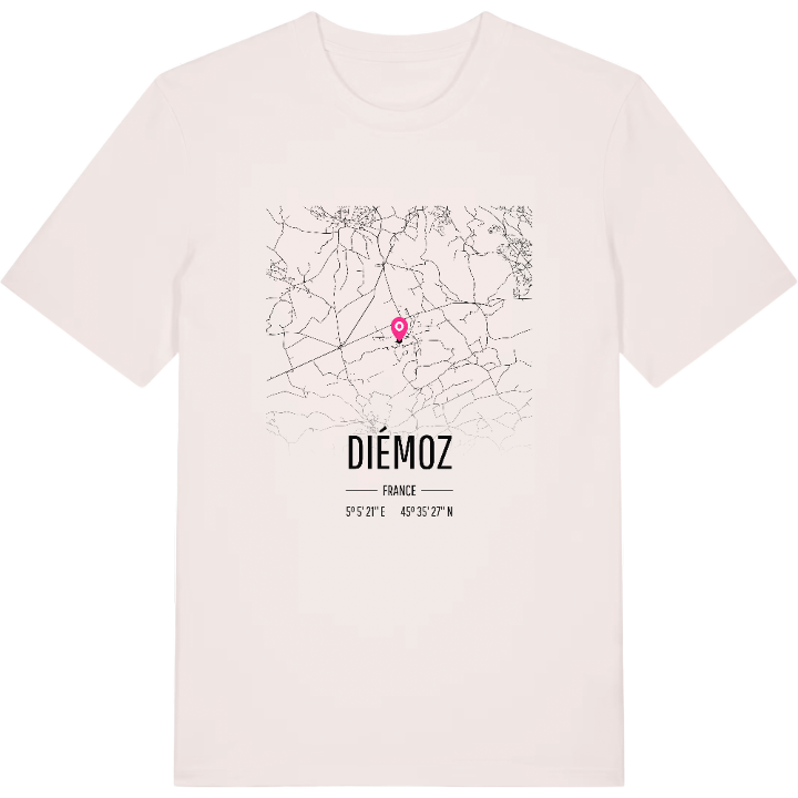 Diémoz map t-shirt – t-shirt from PinShirt