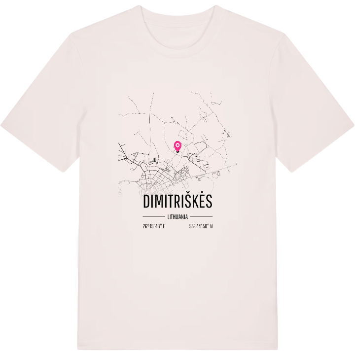 Dimitriškės map t-shirt – t-shirt from PinShirt