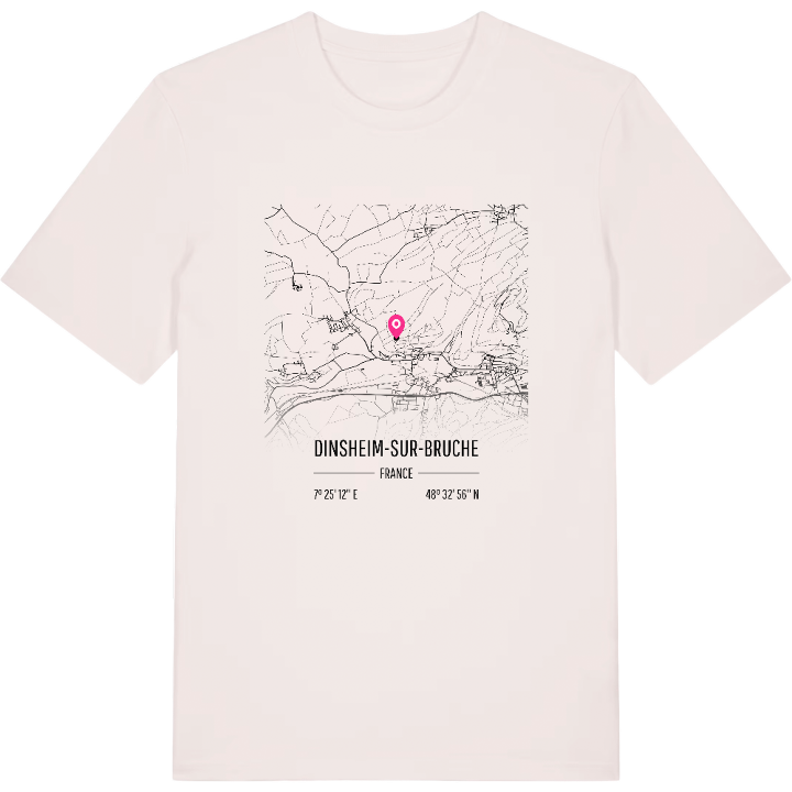 Dinsheim-sur-Bruche map t-shirt – t-shirt from PinShirt