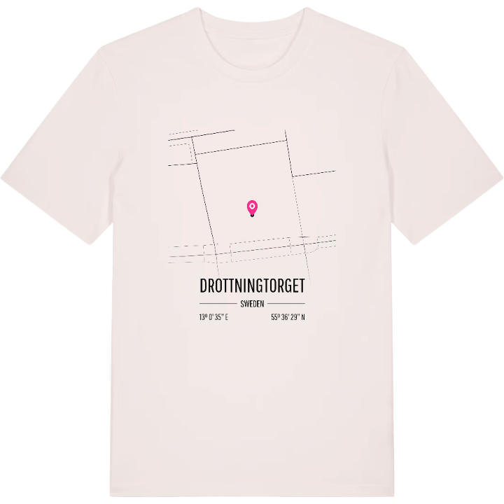 Drottningtorget map t-shirt – t-shirt from PinShirt