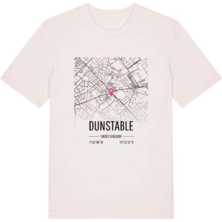 Dunstable map t-shirt – t-shirt from PinShirt