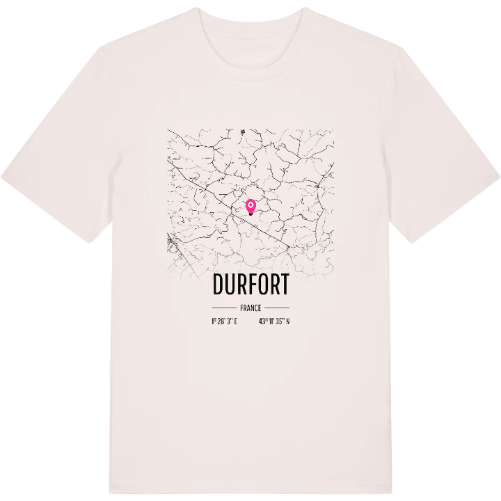 Durfort map t-shirt – t-shirt from PinShirt