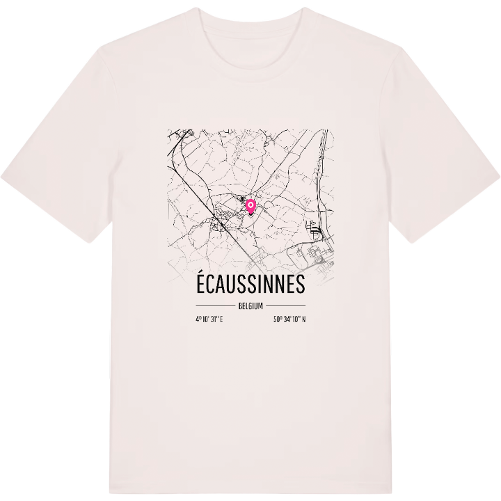 Écaussinnes map t-shirt – t-shirt from PinShirt