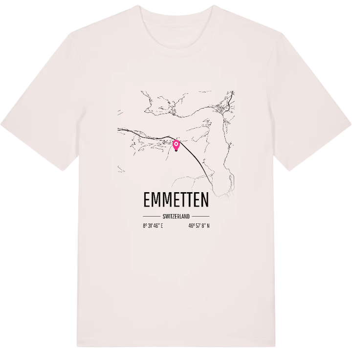 Emmetten map t-shirt – t-shirt from PinShirt