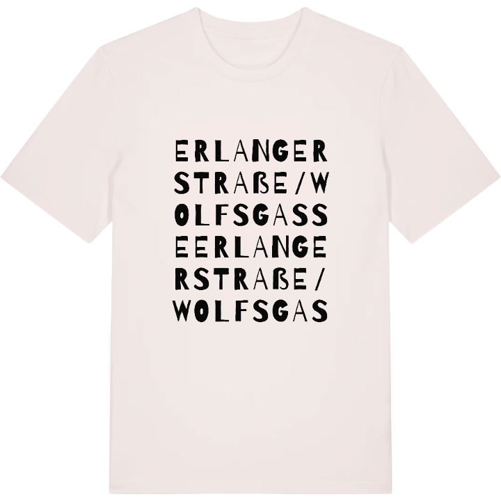 Erlanger Straße / Wolfsgasse wordplay t-shirt – t-shirt from PinShirt