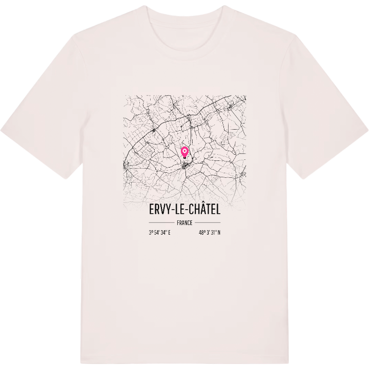Ervy-le-Châtel map t-shirt – t-shirt from PinShirt