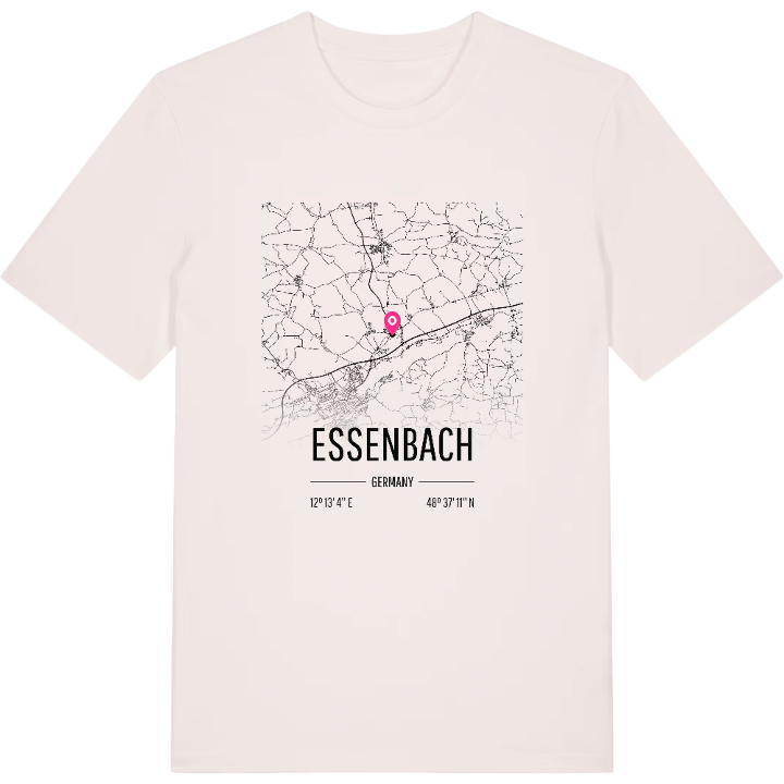 Essenbach map t-shirt – t-shirt from PinShirt