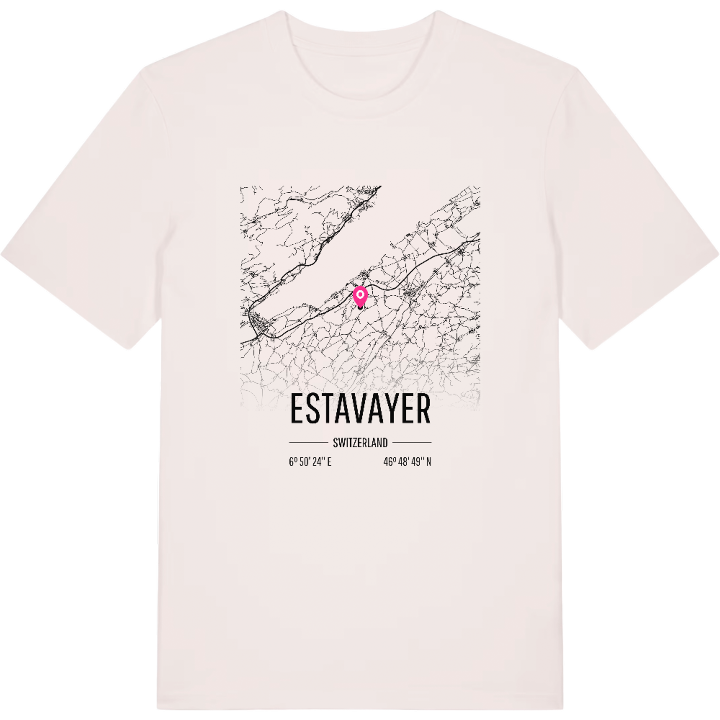 Estavayer map t-shirt – t-shirt from PinShirt