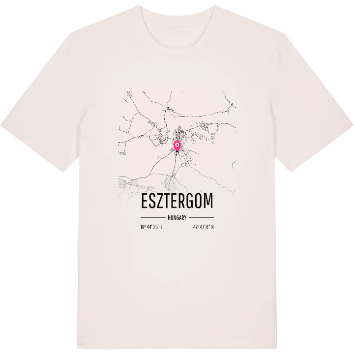 Esztergom map t-shirt – t-shirt from PinShirt