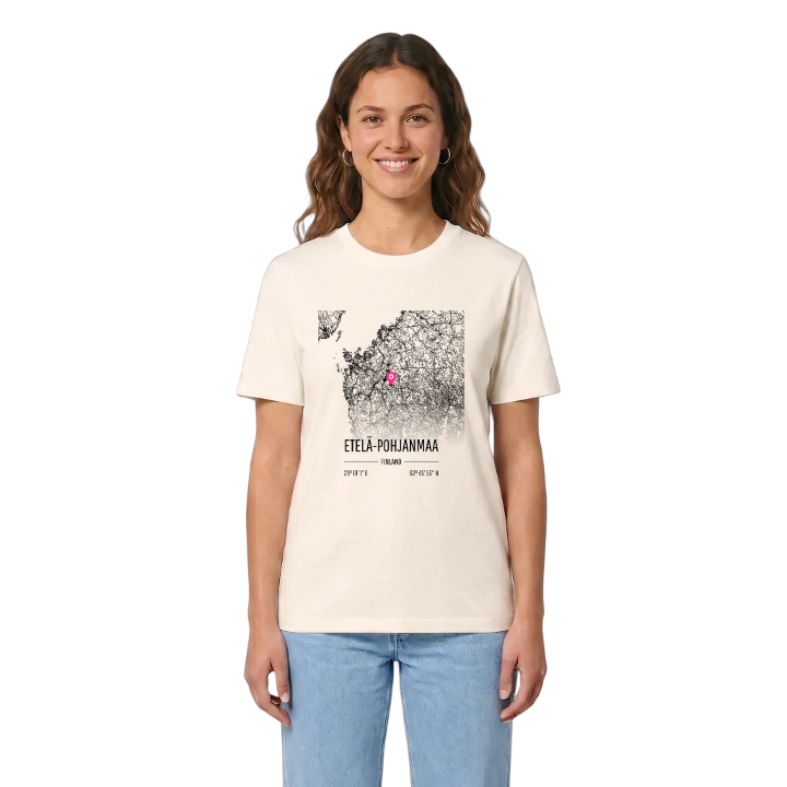 Etelä-Pohjanmaa map t-shirt – t-shirt from PinShirt