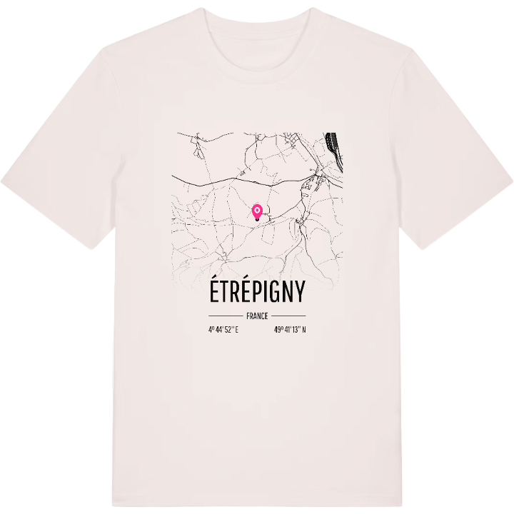 Étrépigny map t-shirt – t-shirt from PinShirt