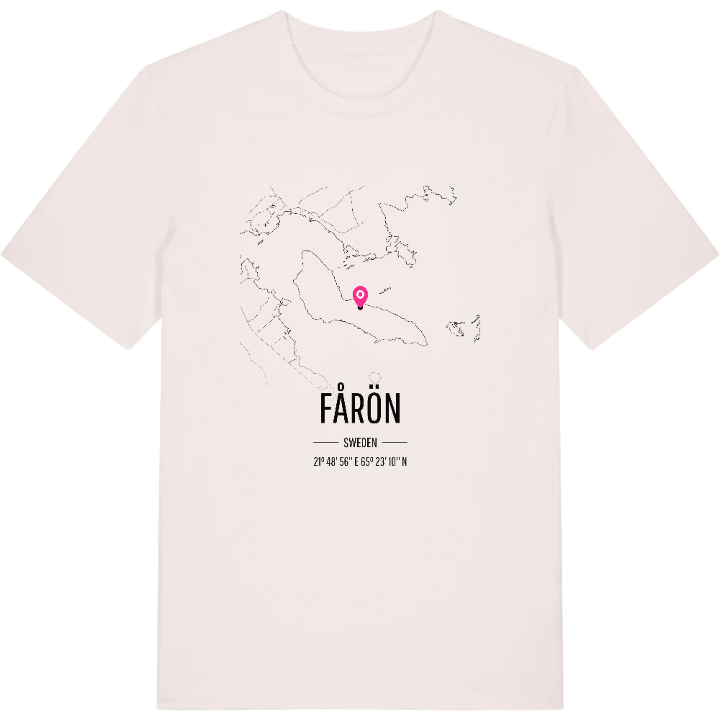 Fårön map t-shirt – t-shirt from PinShirt