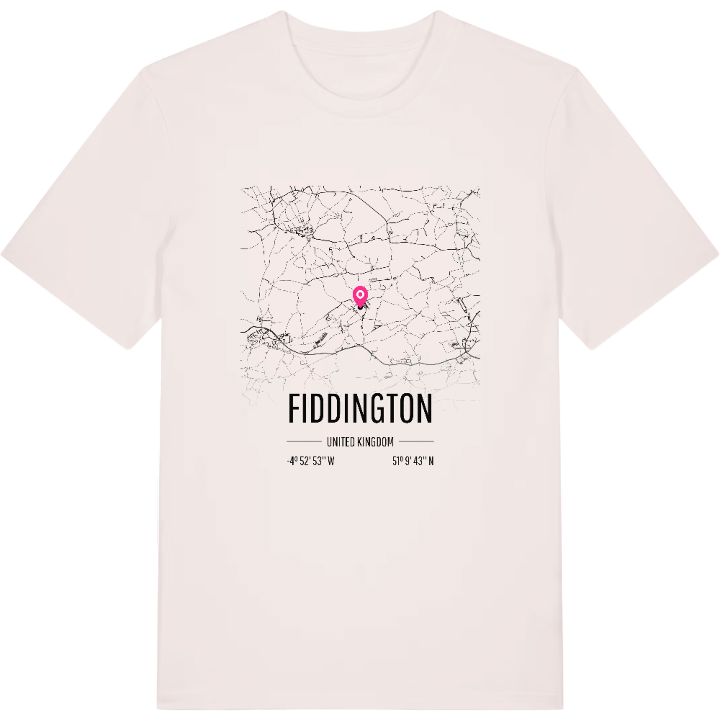 Fiddington map t-shirt – t-shirt from PinShirt